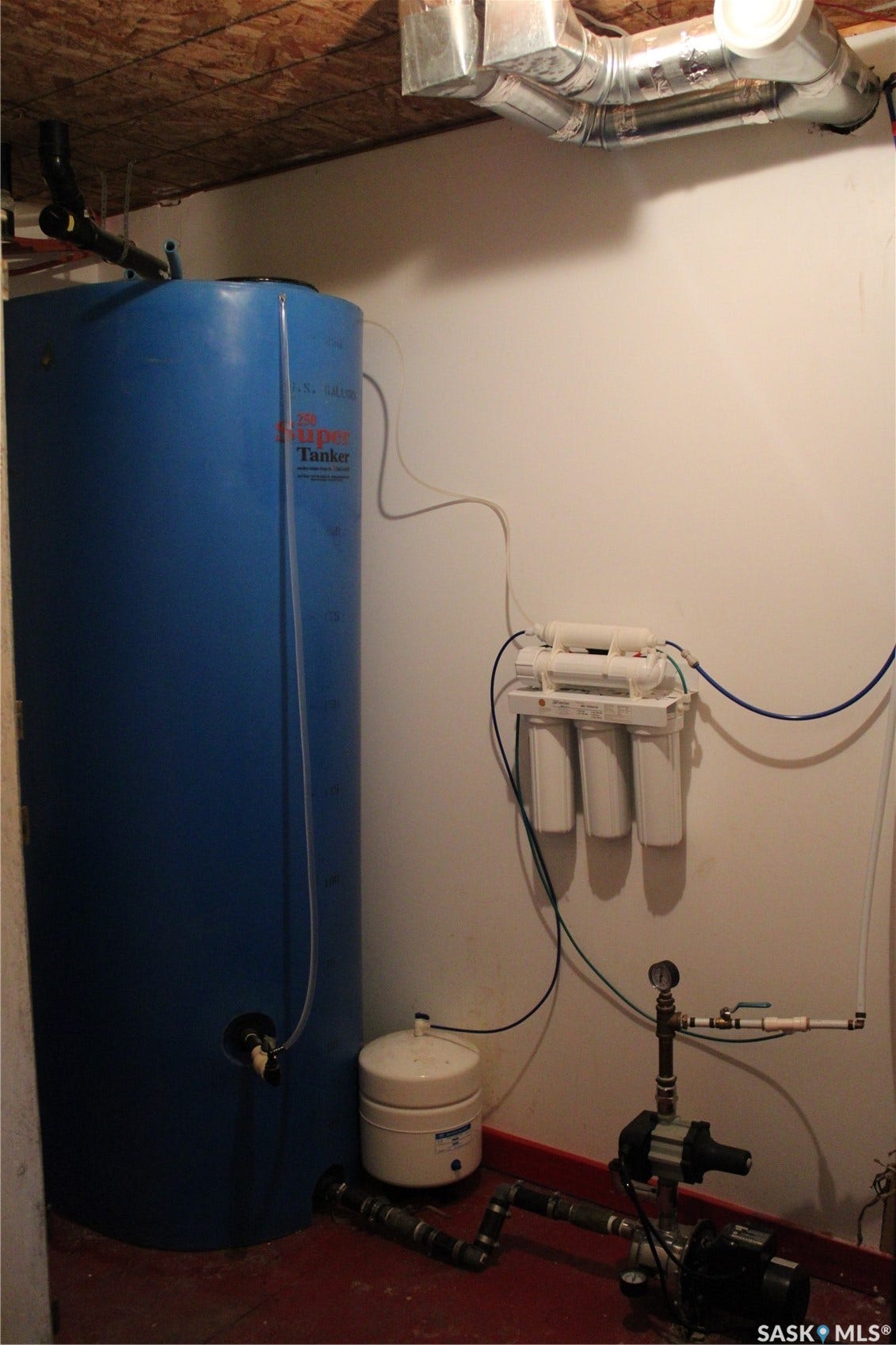 Utility room with water heater