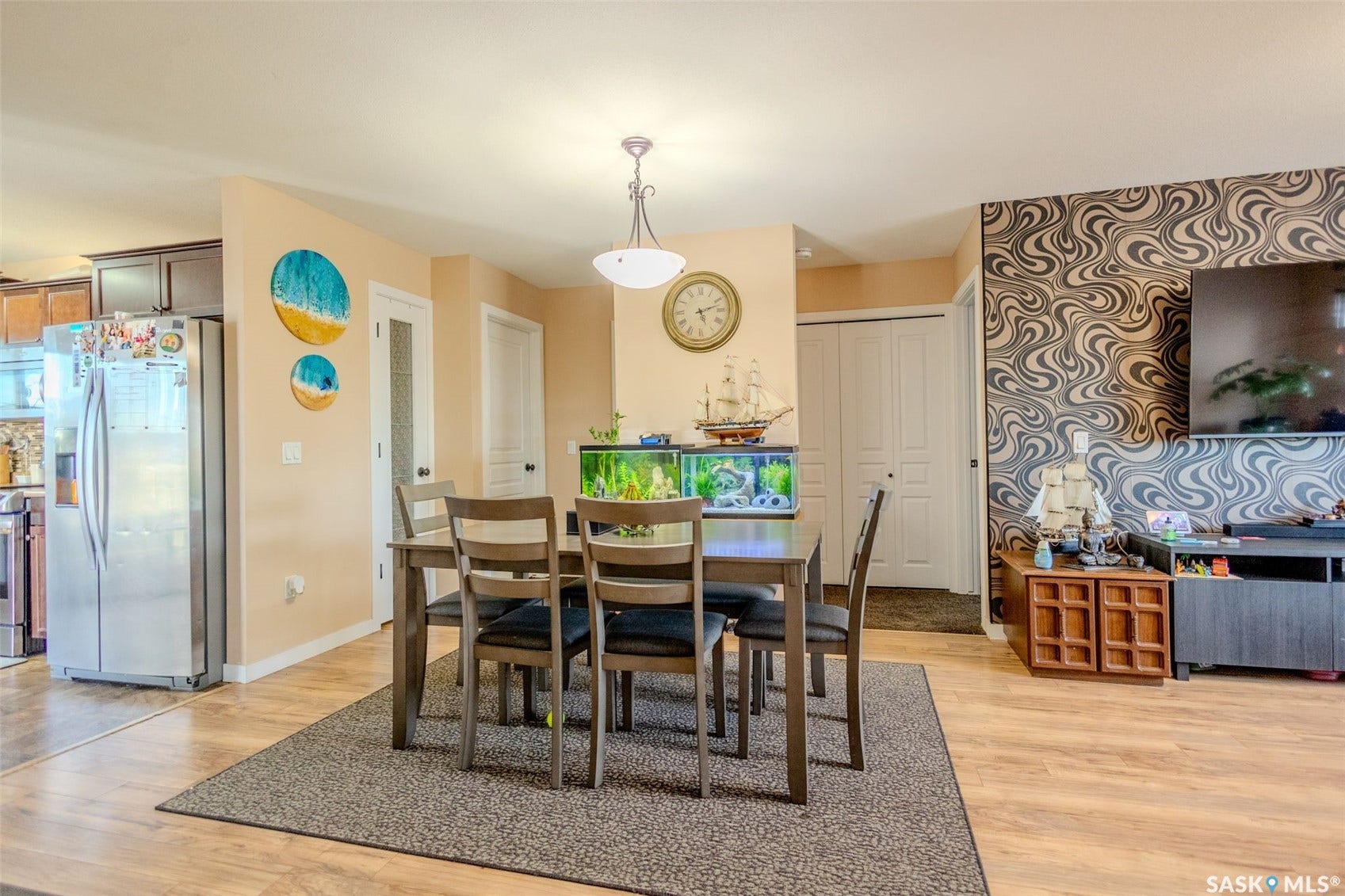 Wood-finish flooring throughout