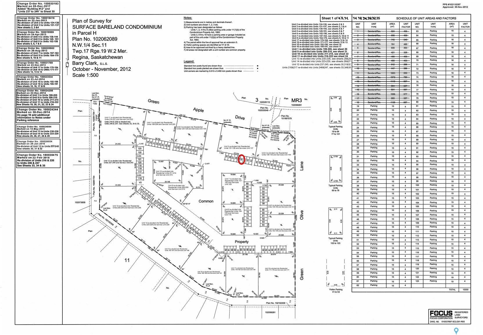 Condo & Parking Plan.