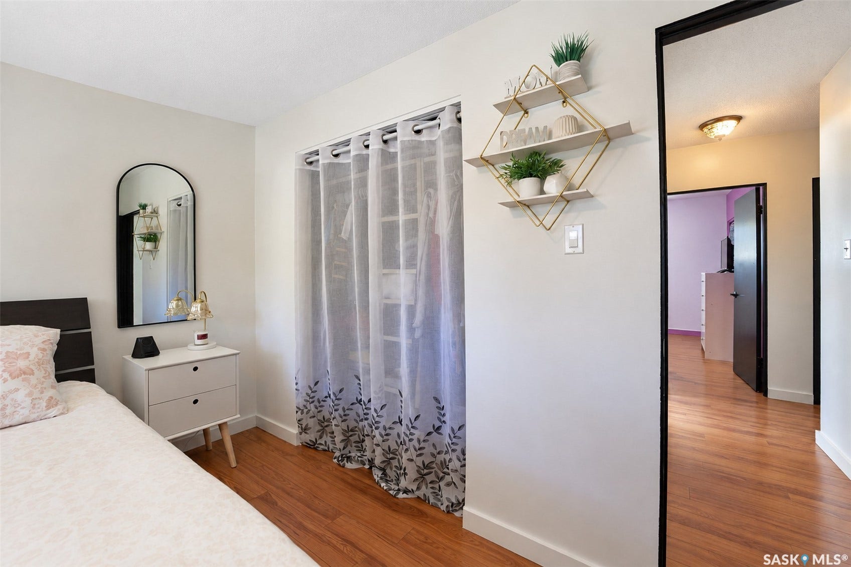 Wood-finish flooring throughout