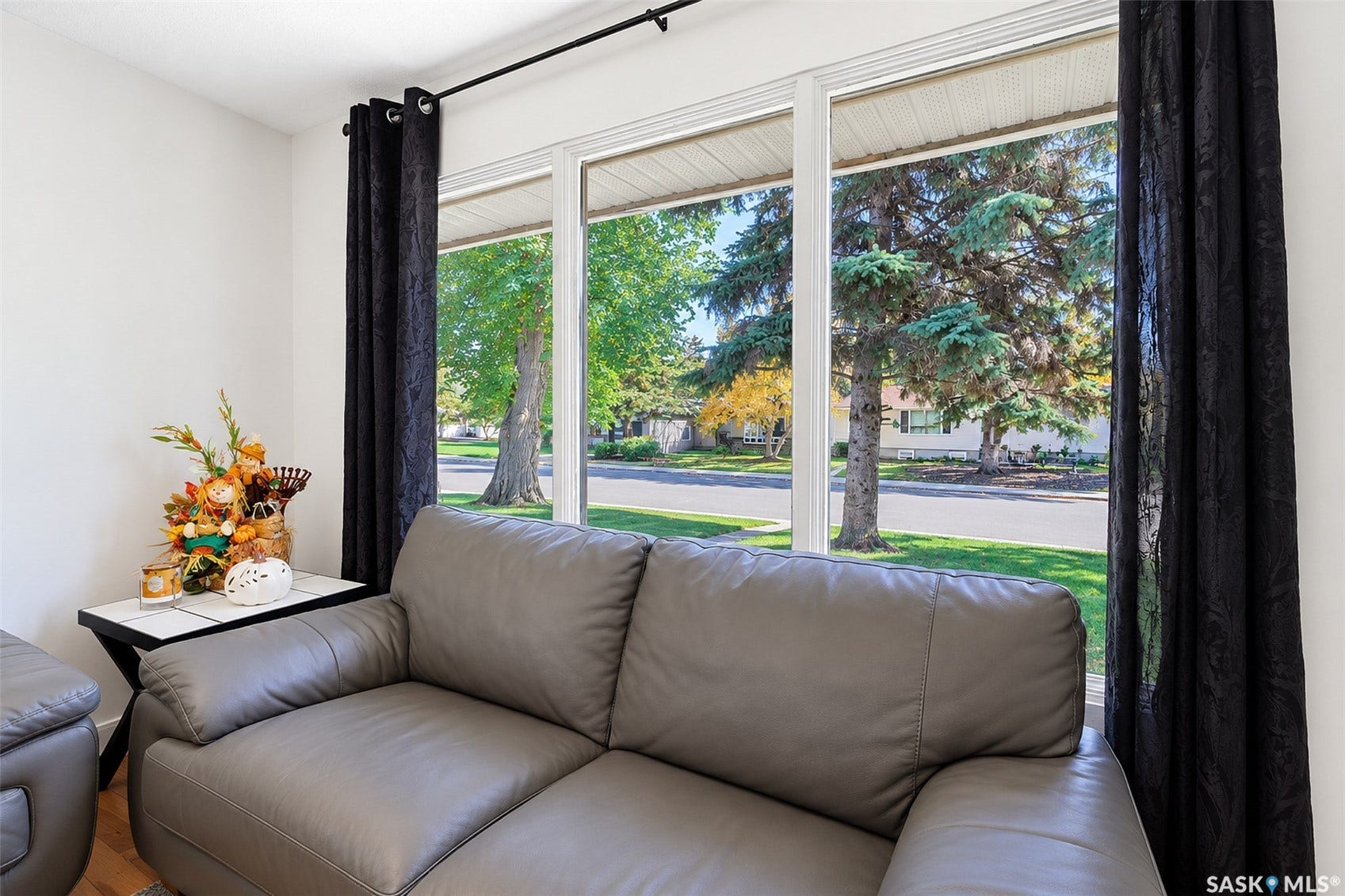 Large picture window with white trim