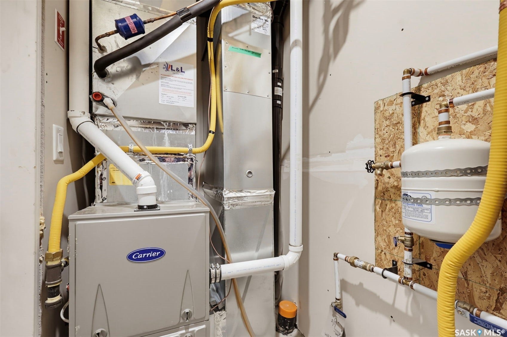 Carrier brand furnace and water expansion tank