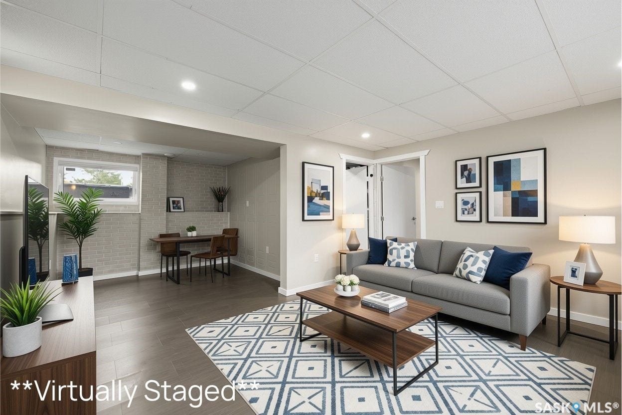 Wood-finish flooring, recessed lighting, drop ceiling, and neutral wall tones
