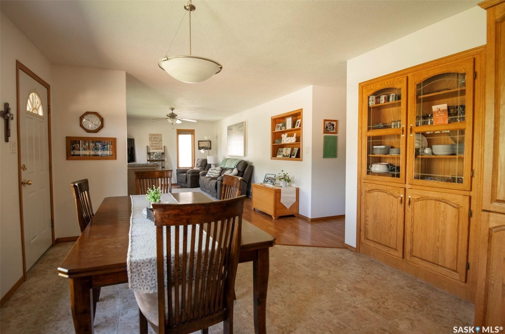 Built-in display cabinetry with glass doors