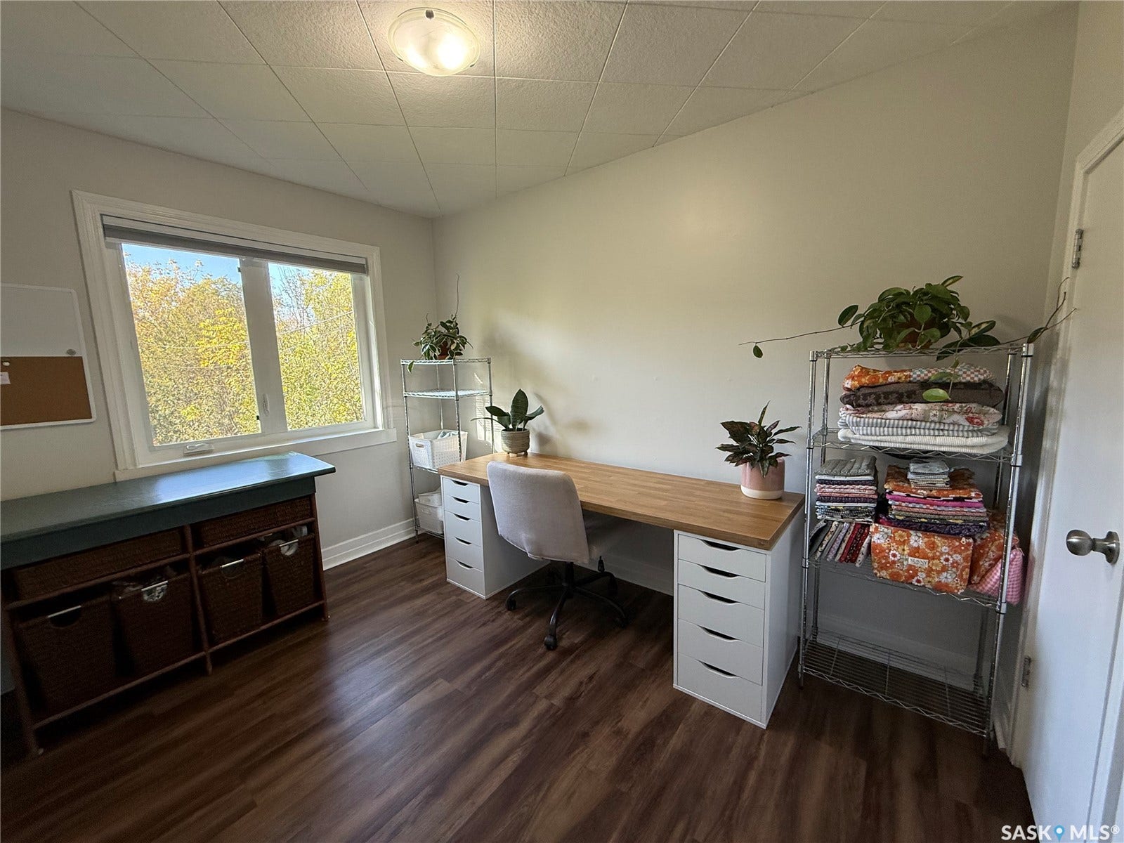 Wood-finish flooring throughout