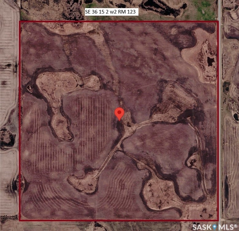 Aerial Property Map. Displaying the outline and coordinates of the property