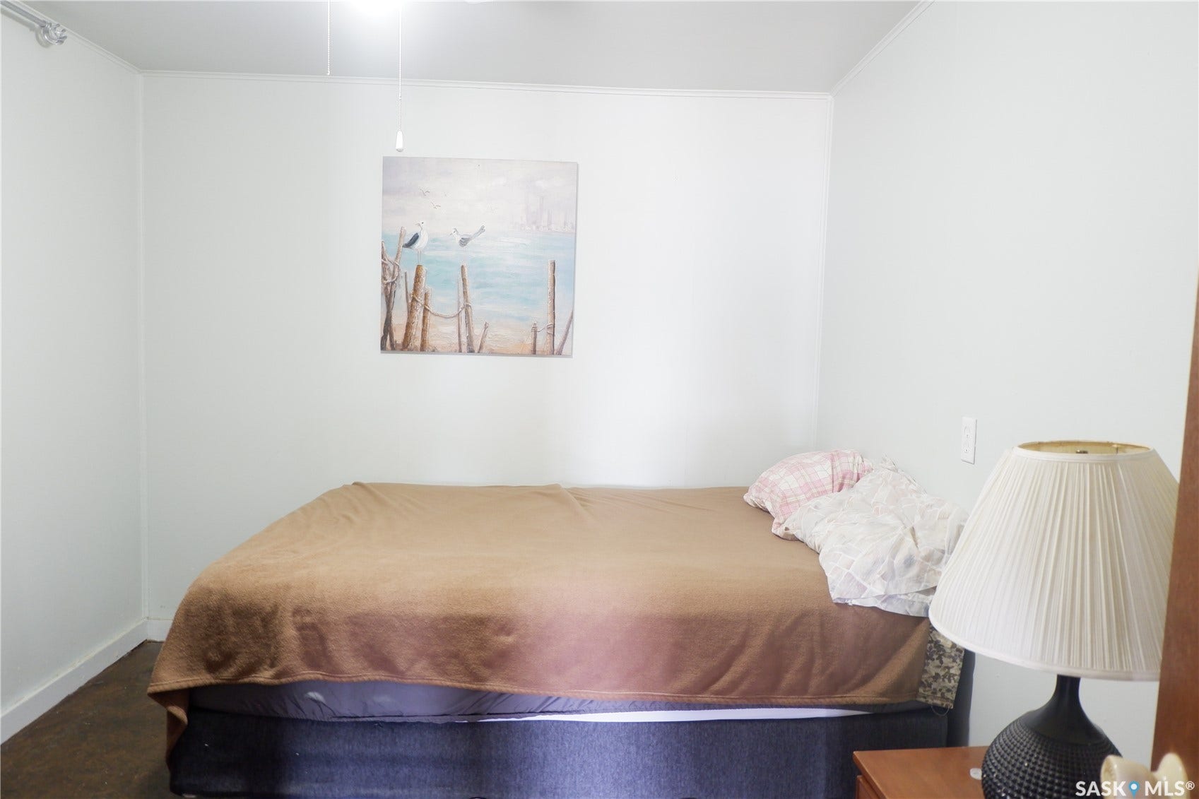 Bedroom with crown molding