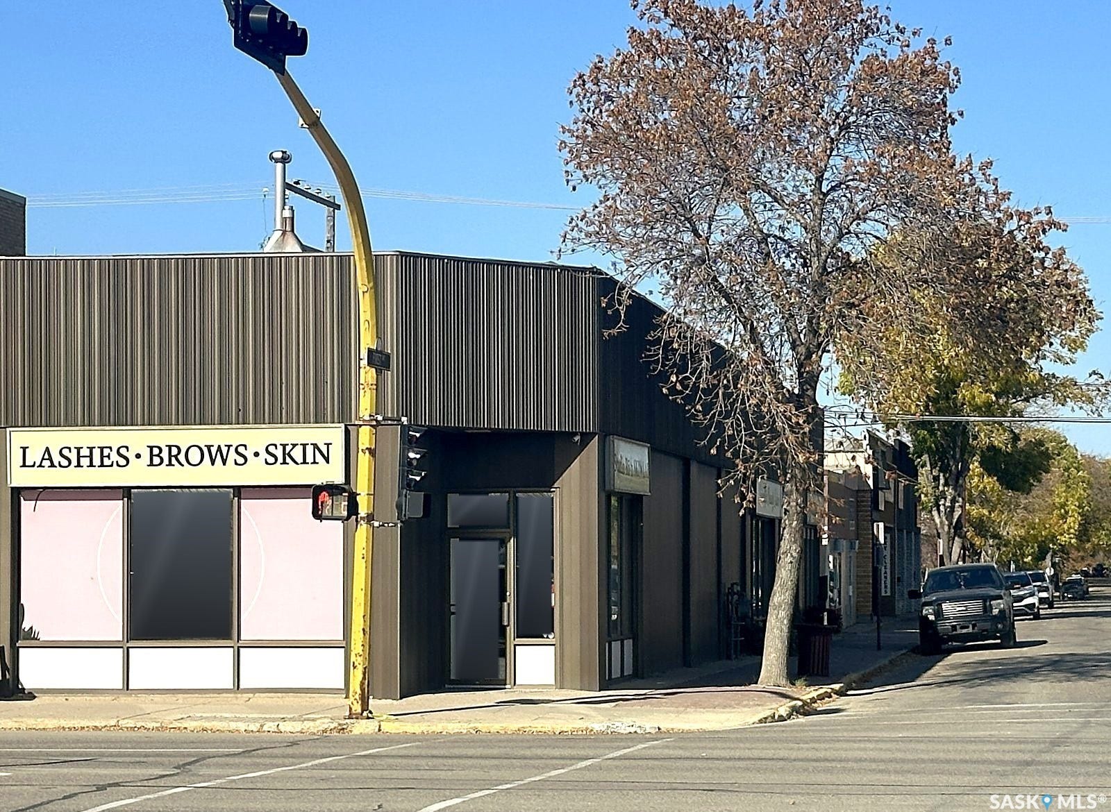 Commercial building with a prominent corner location