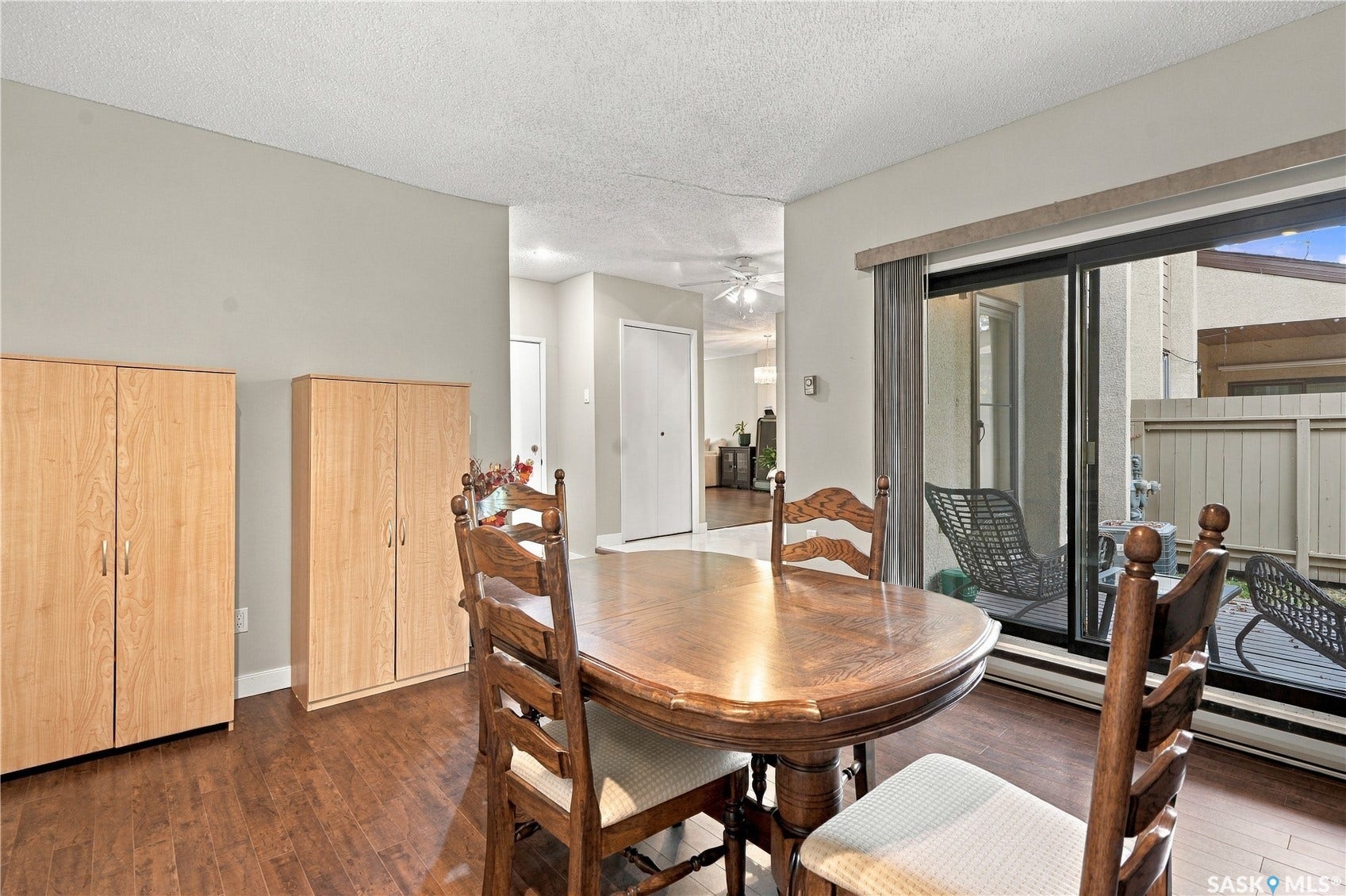 Wood-finish flooring throughout