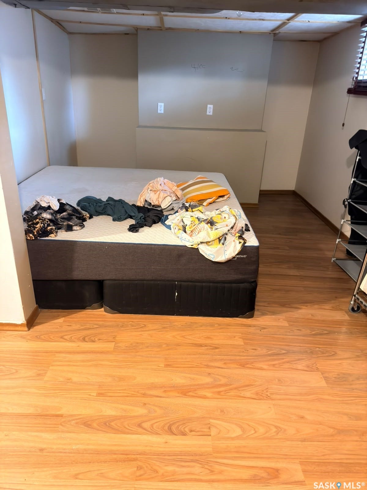 Wood-finish flooring with light-toned walls
