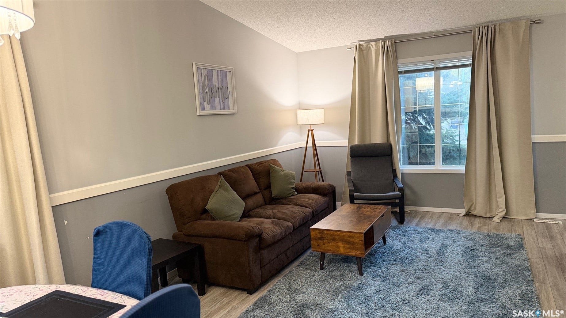 Wood-finish flooring throughout
