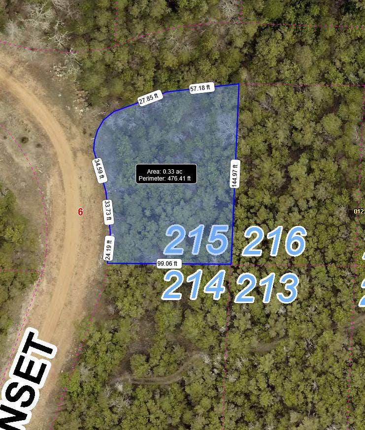 Lot 215 Silver Sunset Lane, Kimberling City, MO 65686 Overlook Lot 215 - Size (2)