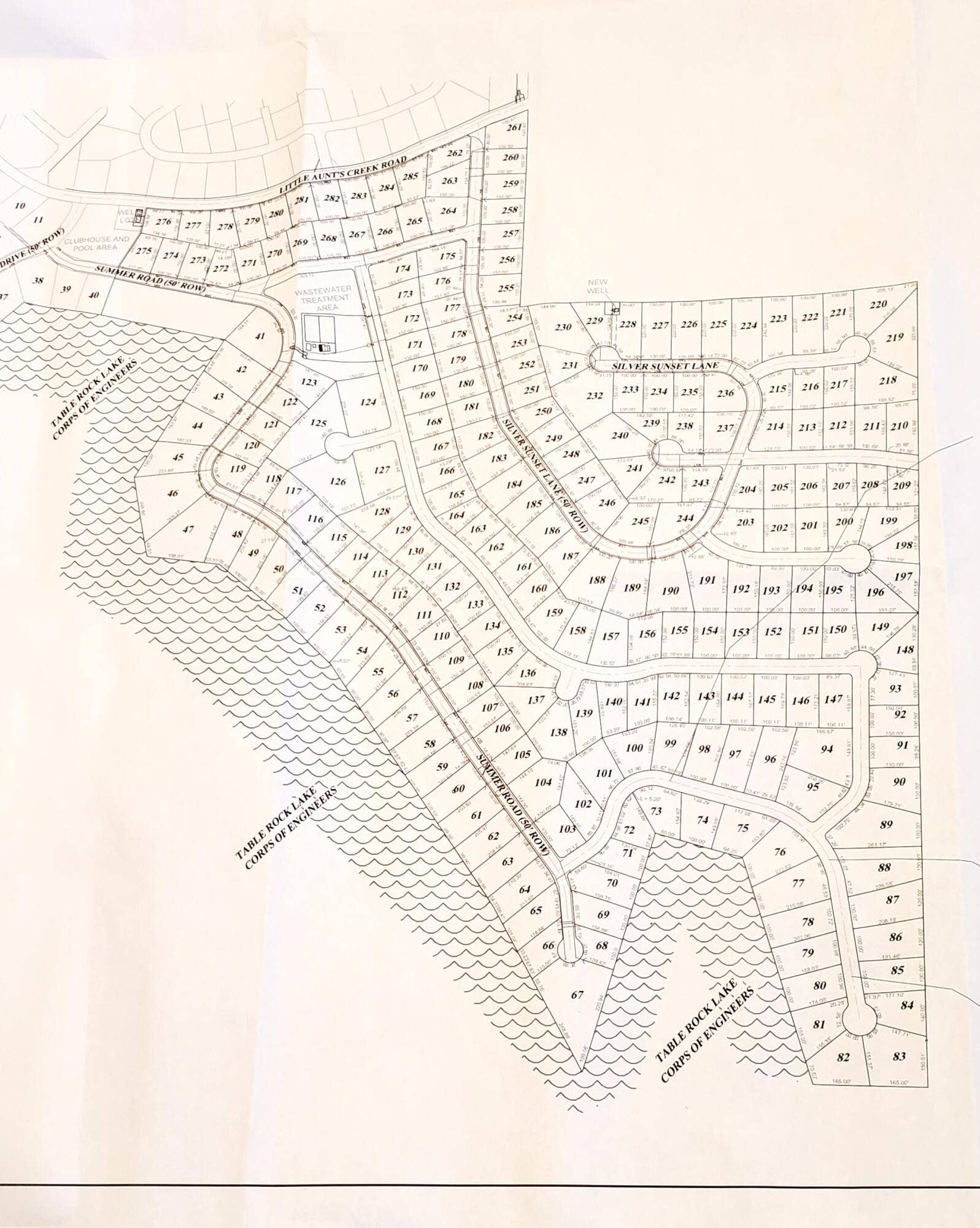 Overlook Subdivision Tract Map