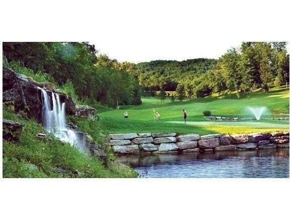 Waterfall & Greens at the Clubhouse