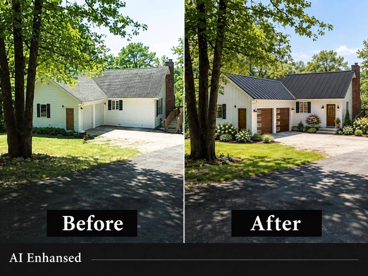 610 Double O Nine Road, Reeds Spring, MO 65737 Front before and after 610
