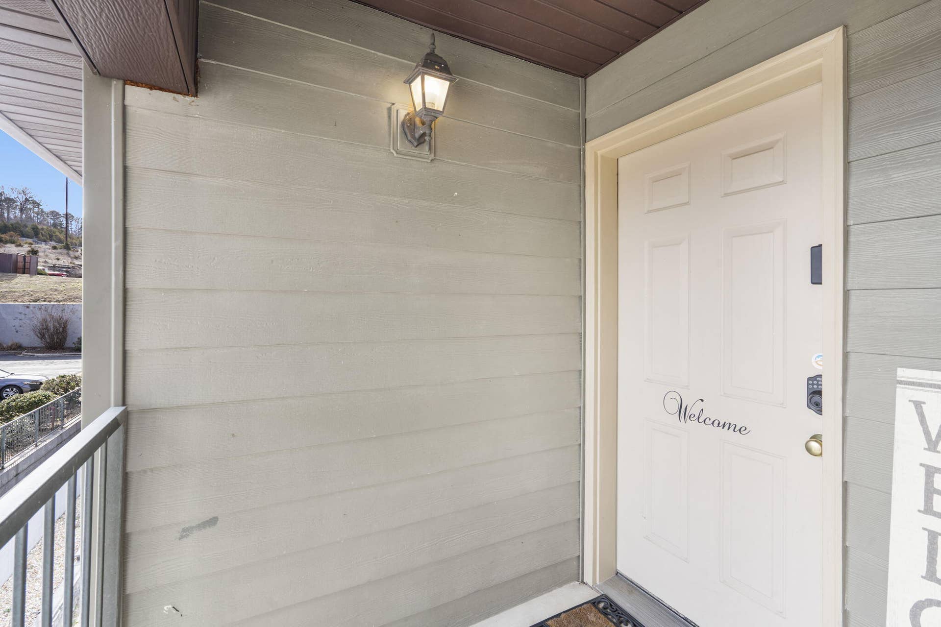 Covered, Well-Lit Entry