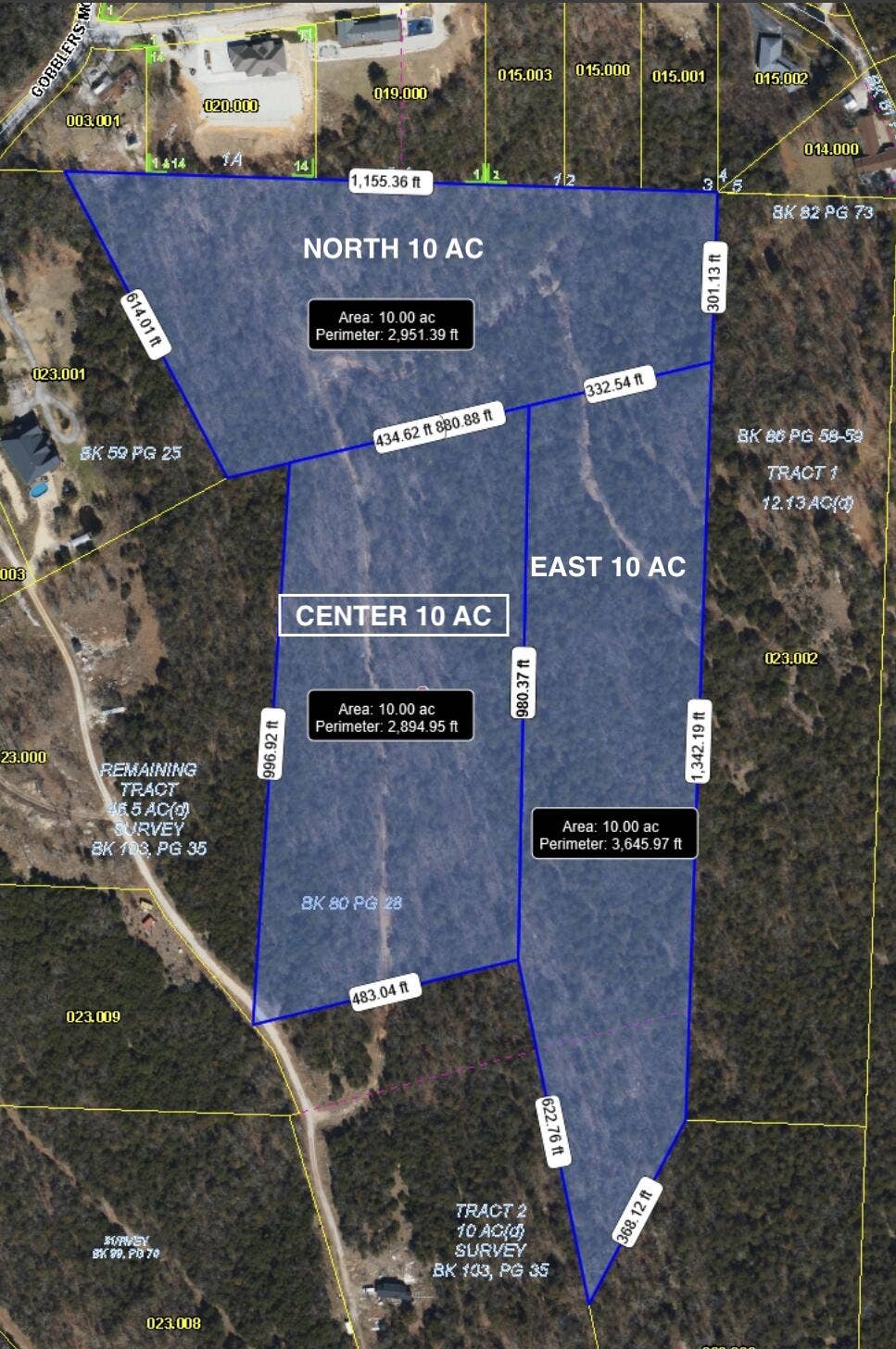 East Lot Gobblers Mountain Road, Branson West, MO 65737 3 x 10 ac parcels Gobblers Mountain Bran