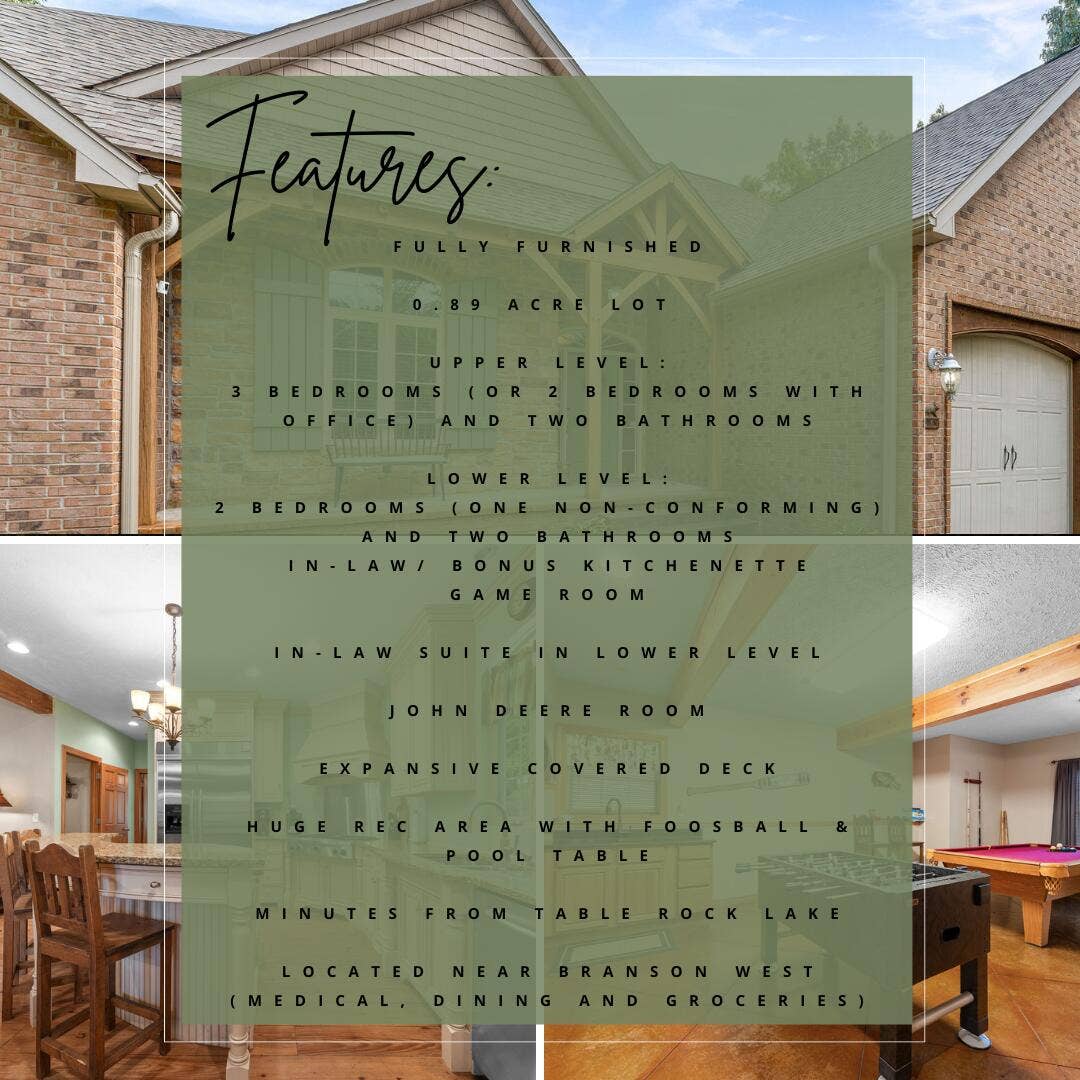 2296 Talking Rocks Road, Branson West, MO 65737 Property Features