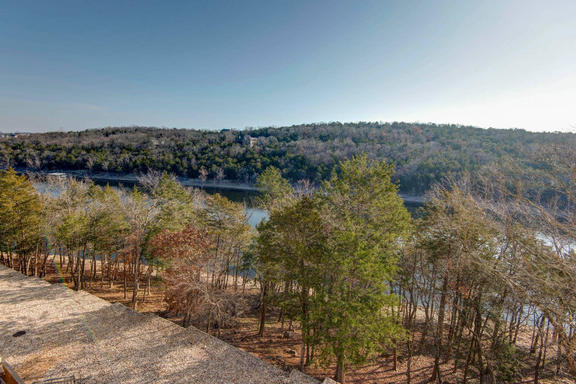 Beautiful views of the hills and lake.