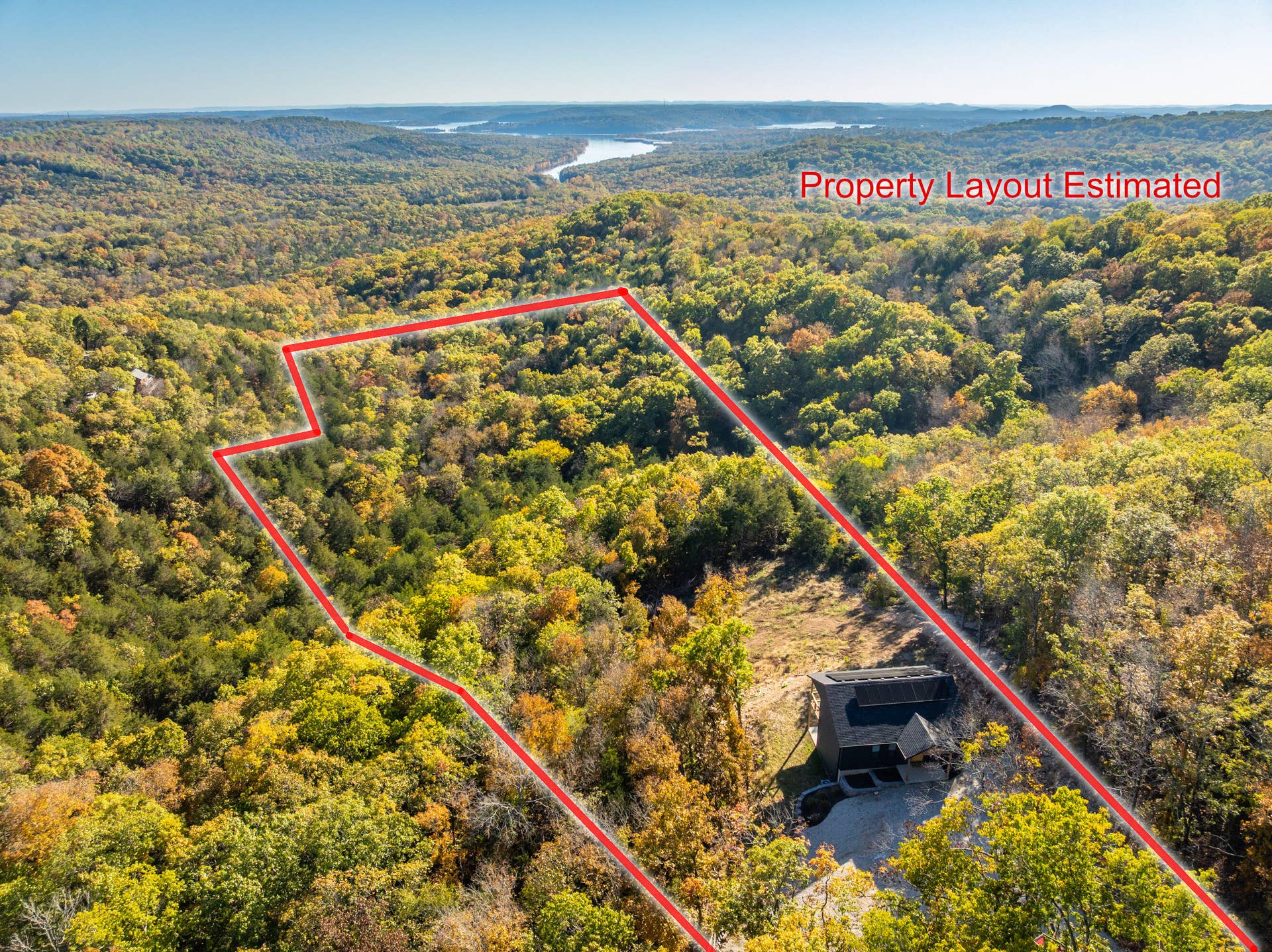 157 Rollin Pt, Branson West, MO 65737 13.1 Acres approximate boundary