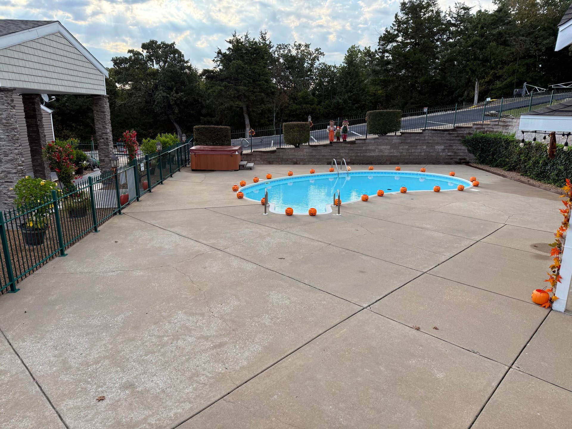 Smaller pool and hot tub