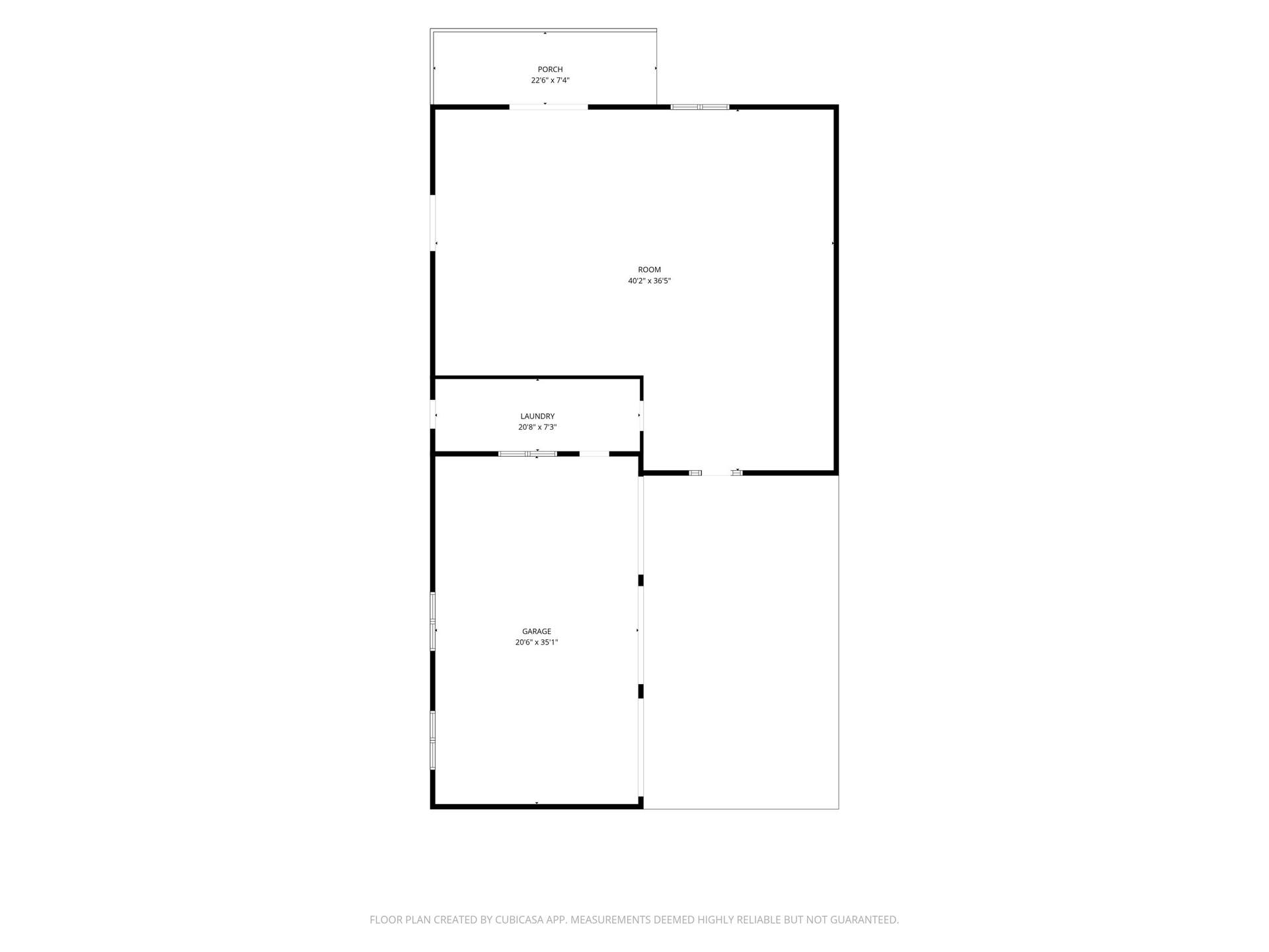 Unfinished Sq Footage One Level