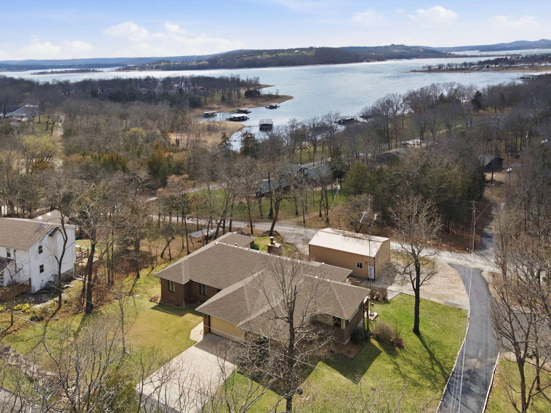 Aerial view of home