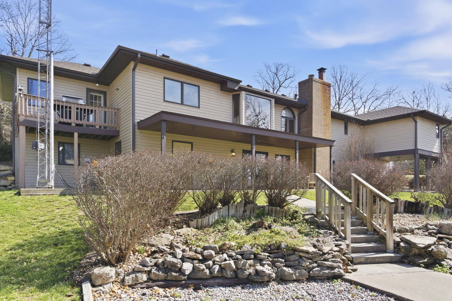Rear view of home