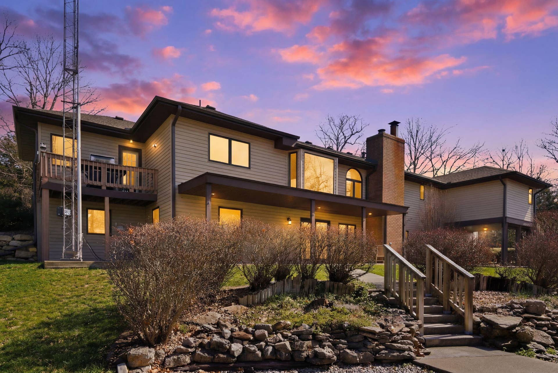 Landscaped yard