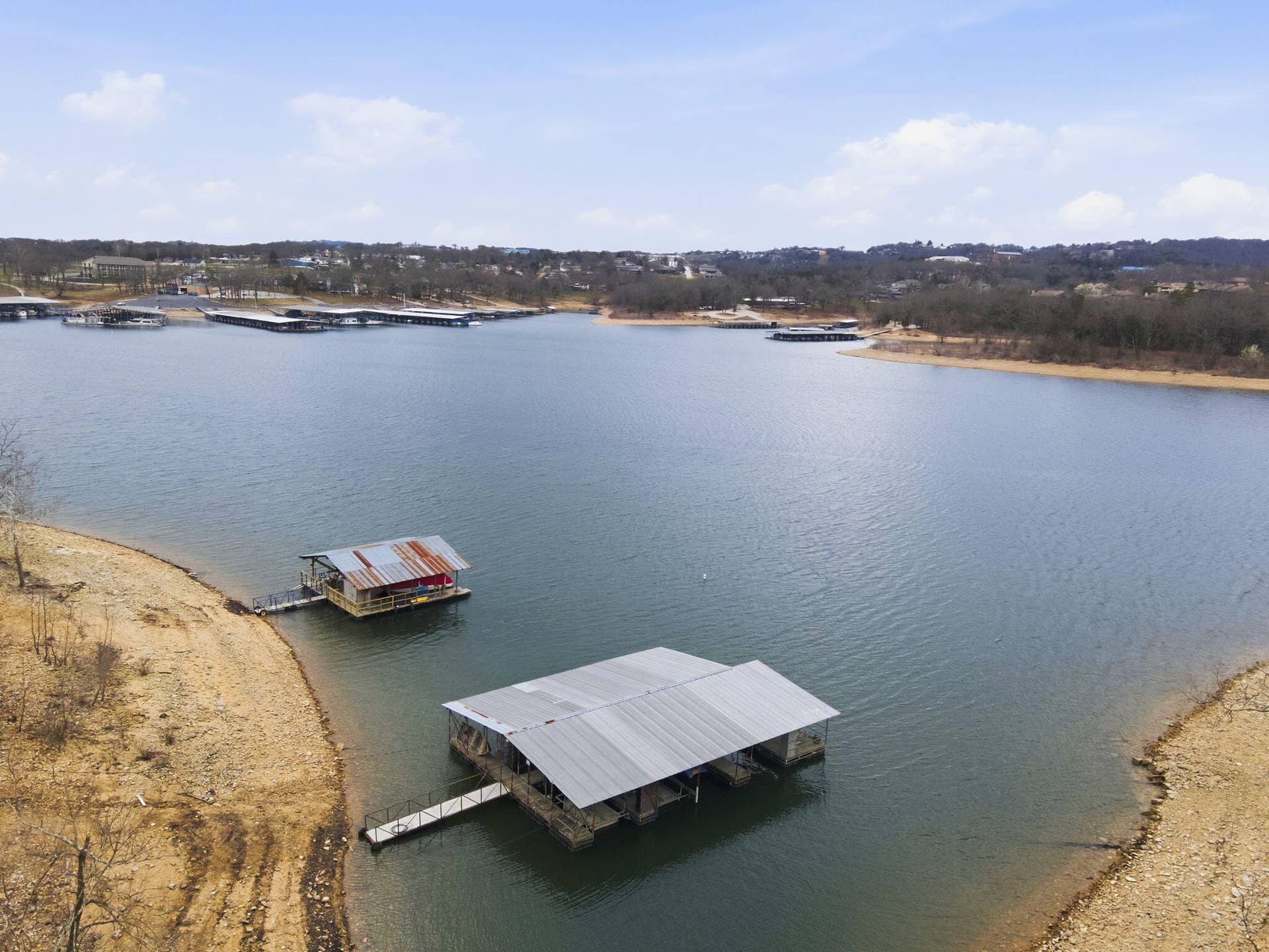 Aerial view of dock location