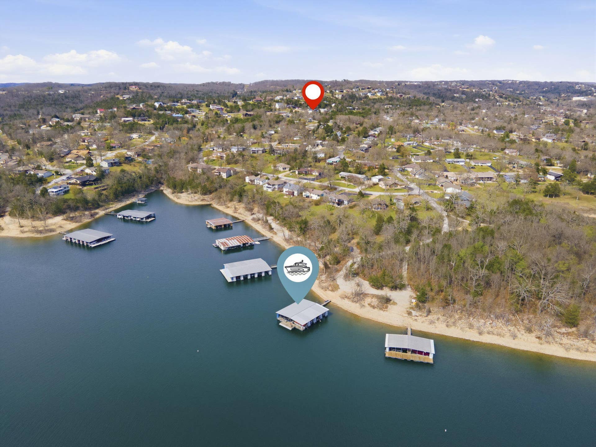 2 N Wilderness Trail, Kimberling City, MO 65686 EASY GOLF CART RIDE TO THE BOAT SLIP