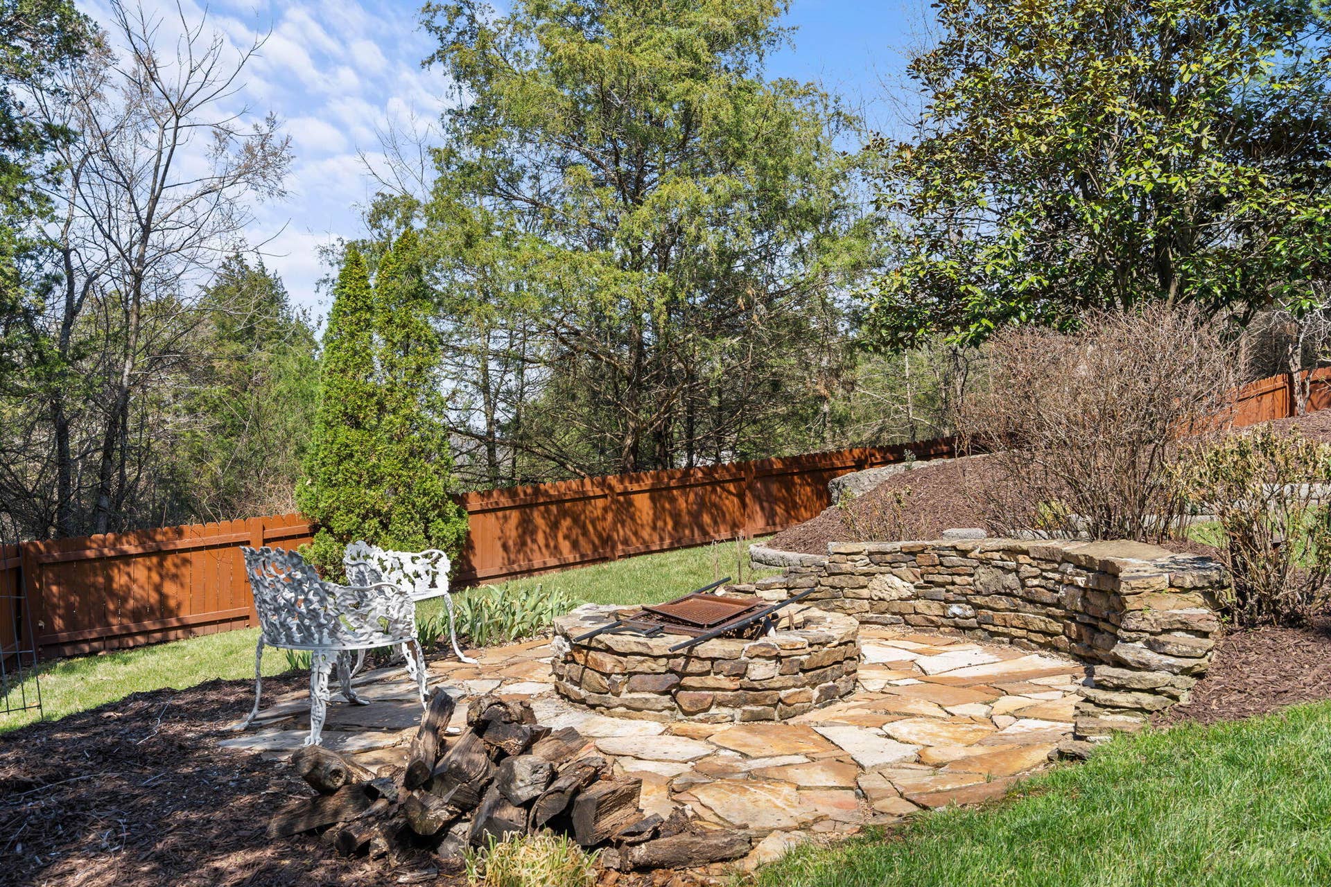 Privacy Fence and Fire Pit