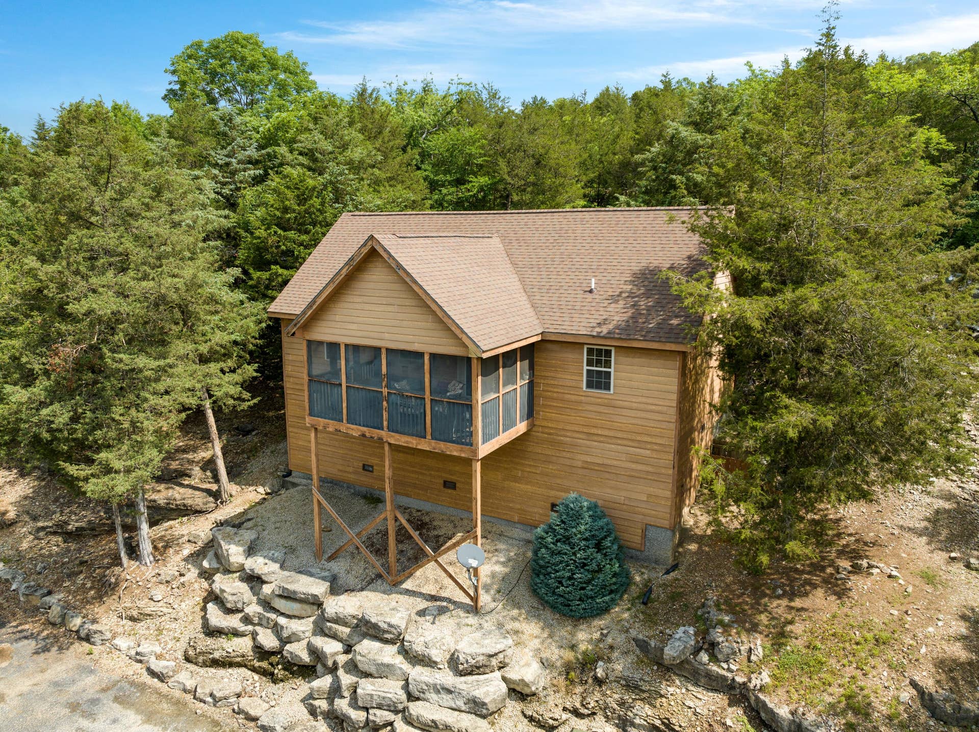 558 Baldknobber Drive, #49, Branson West, MO 65737 Aerial back view