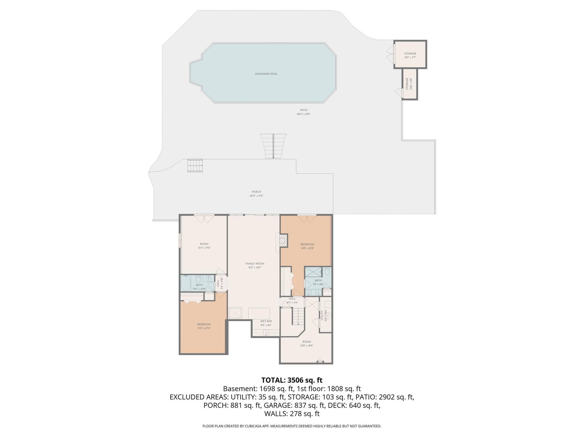 536 Morgan Trail, Branson West, MO 65737 Lower Level Layout