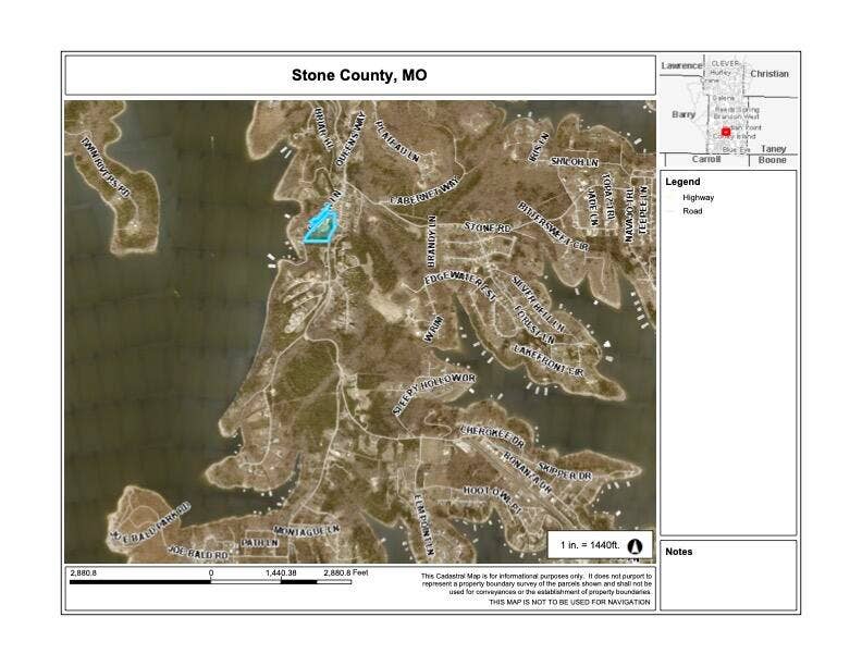 164 Omega Lane, Kimberling City, MO 65686 164-Omega-Ln-GIS-Map-Expanded
