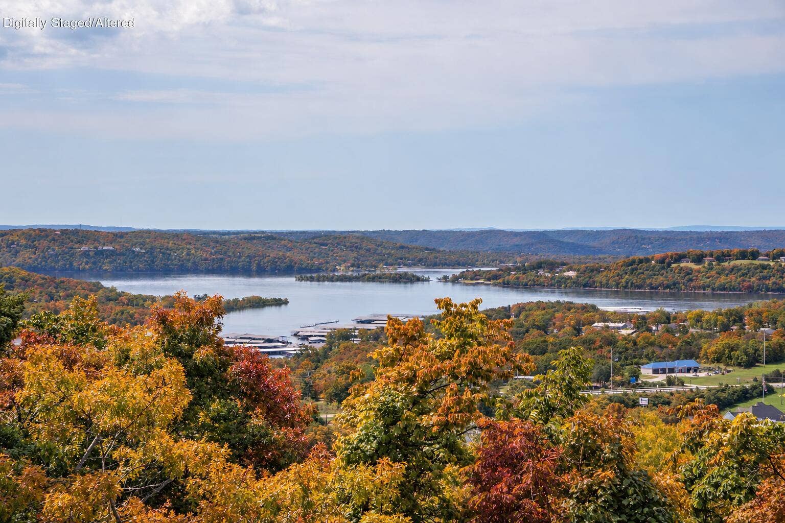 Natural Ozarks Autumn Foliage by the Lak
