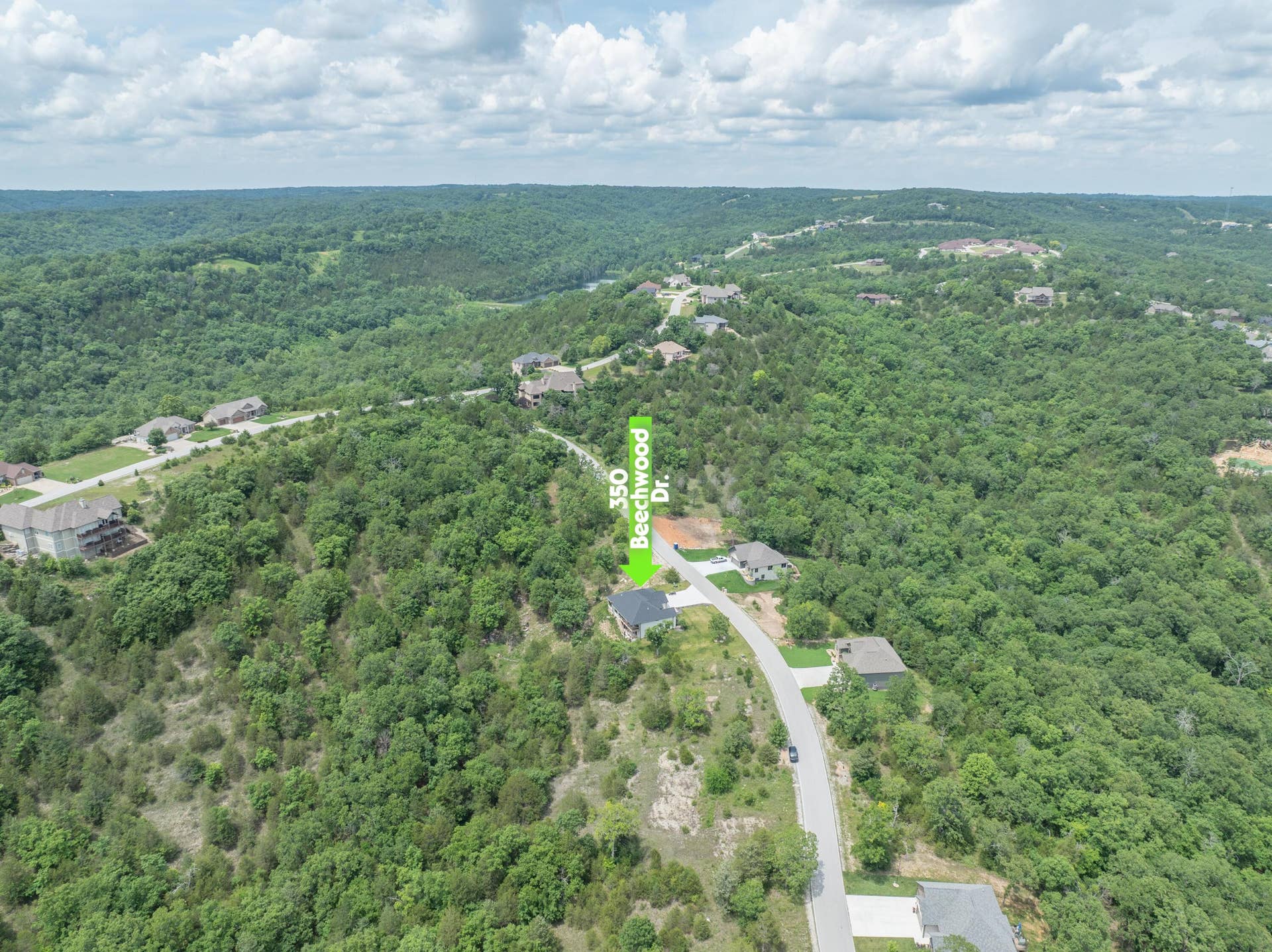 Drone photo with pin - 350 Beechwood