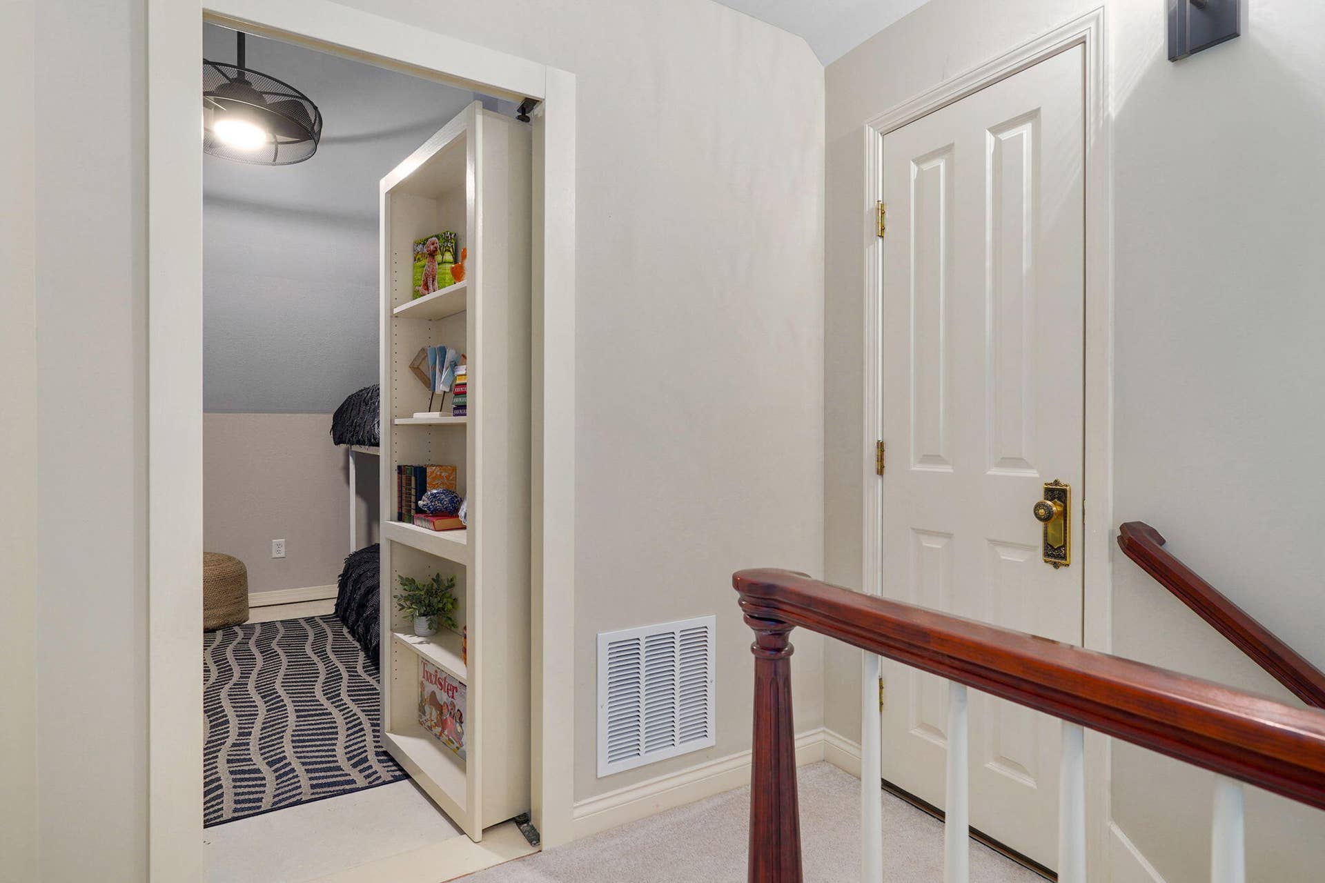 1340 Little Aunts Creek Road, Kimberling City, MO 65686 Bunk Room Behind Bookcase