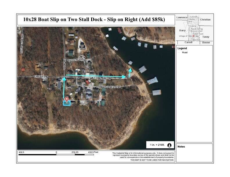 355 Tulip Road, Kimberling City, MO 65686 Boat Slip Directions