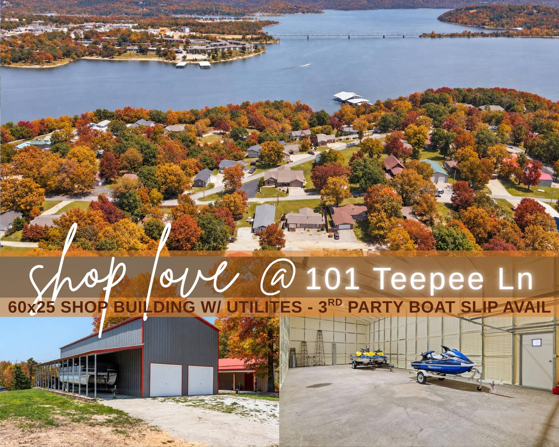 101 Teepee Lane, Kimberling City, MO 65686 Ozarks lakeside property in autumn-2