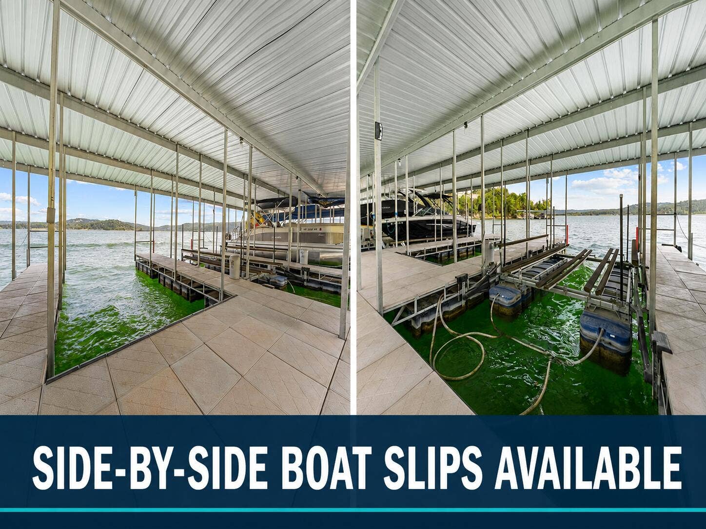 2 SIDE BY SIDE BOAT SLIPS AVAILABLE