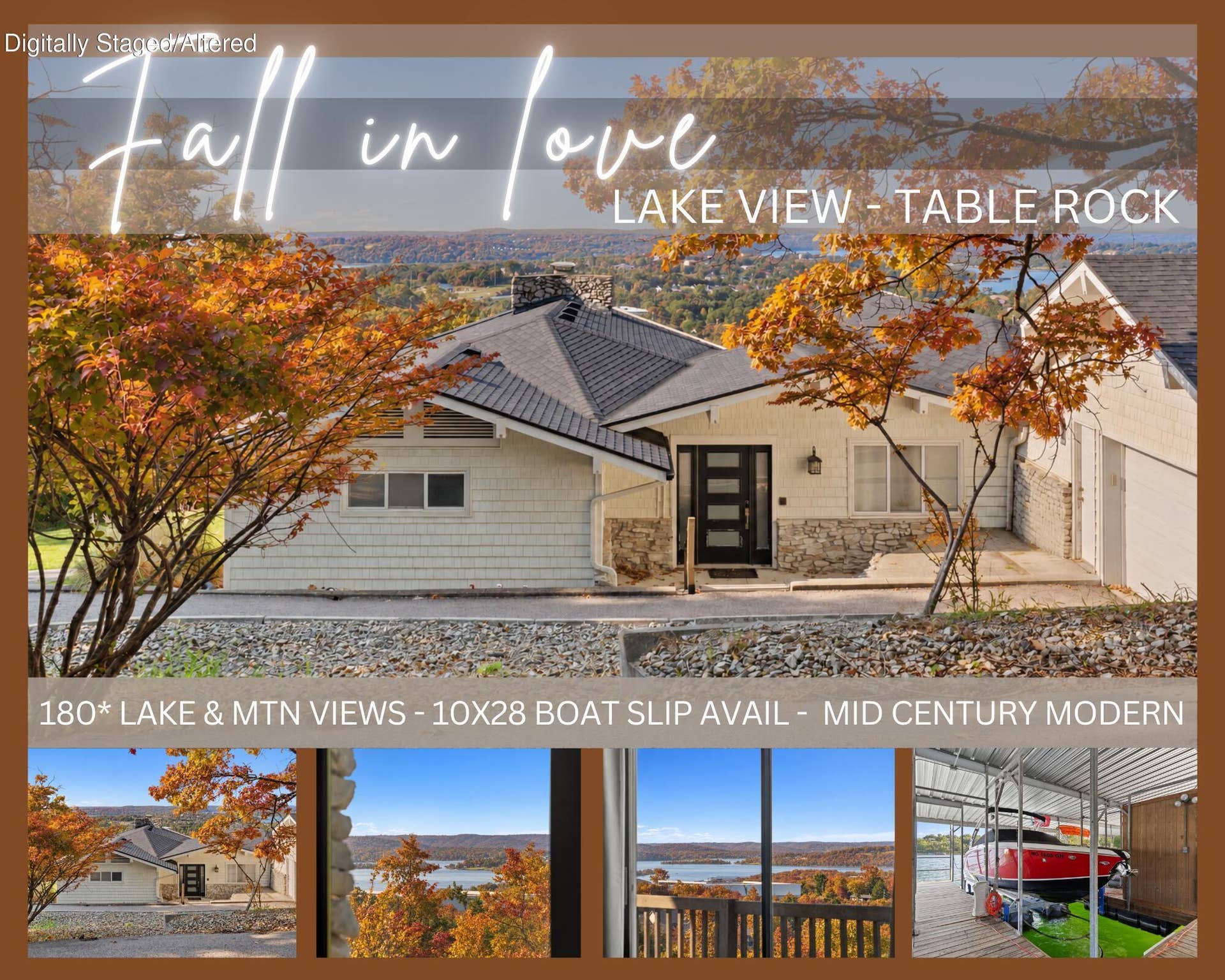 26 Greenview Drive, Kimberling City, MO 65686 Ozarks Home Framed by Fall Colors