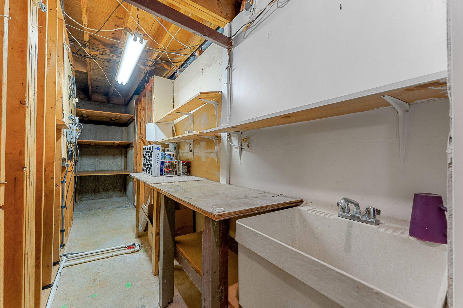 Utility room in basement