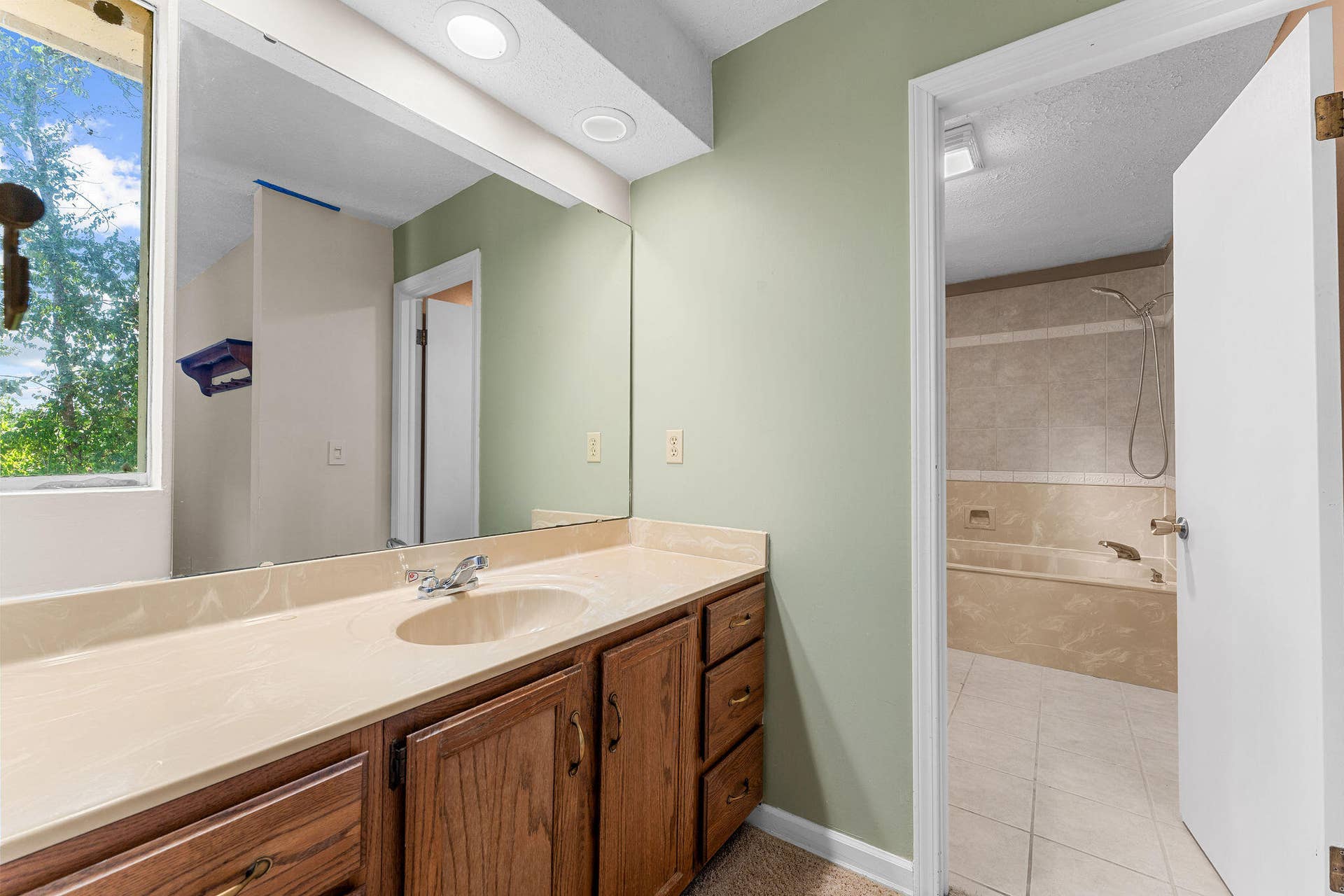 Master bathroom vanity area