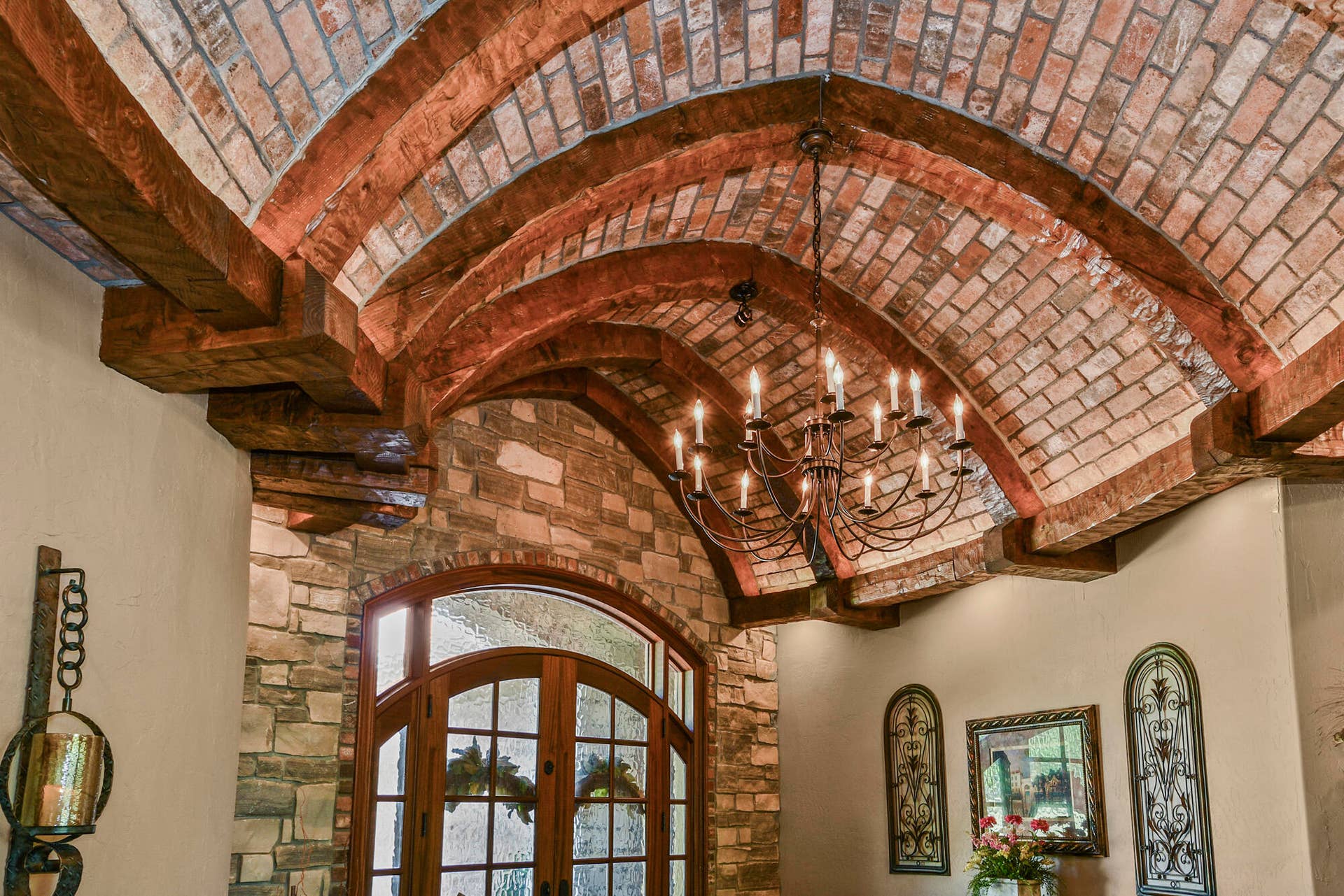 Notice the Brick Barrell Ceiling Detail