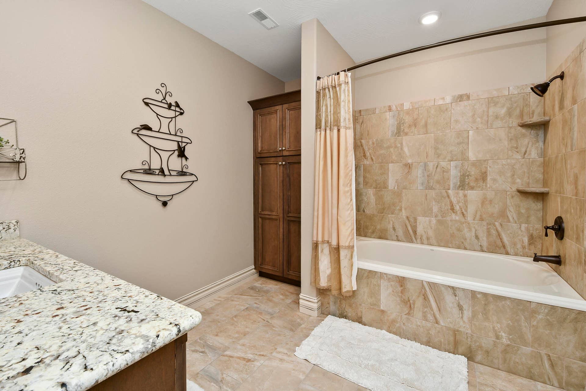 Capacious Tub with Shower