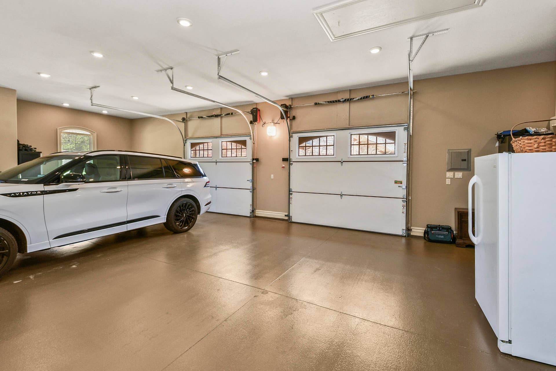 Attached, Oversized Two Car Garage