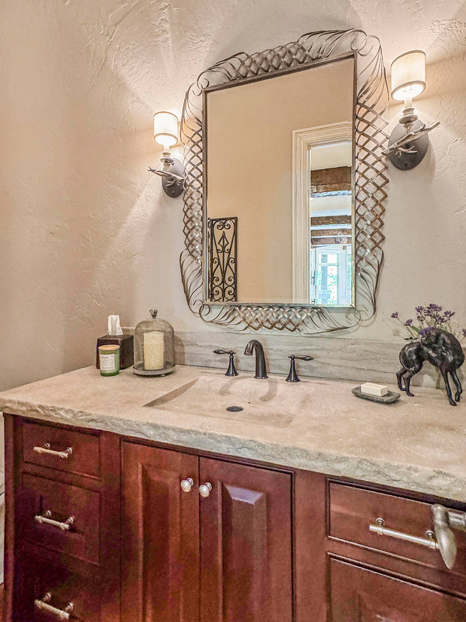 Live Edge Local Limestone Vanity