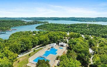 395 Ozark Mountain Resort Drive, #Cabin 60, Kimberling City, MO 65686 Aerial Pool view