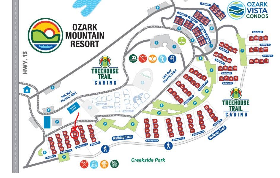 Resort Map - Cabin 43